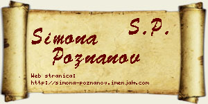 Simona Poznanov vizit kartica